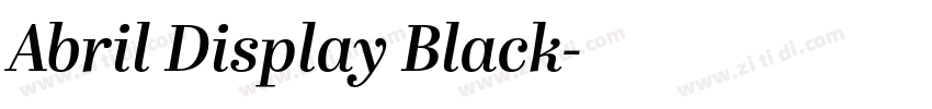 Abril Display Black字体转换